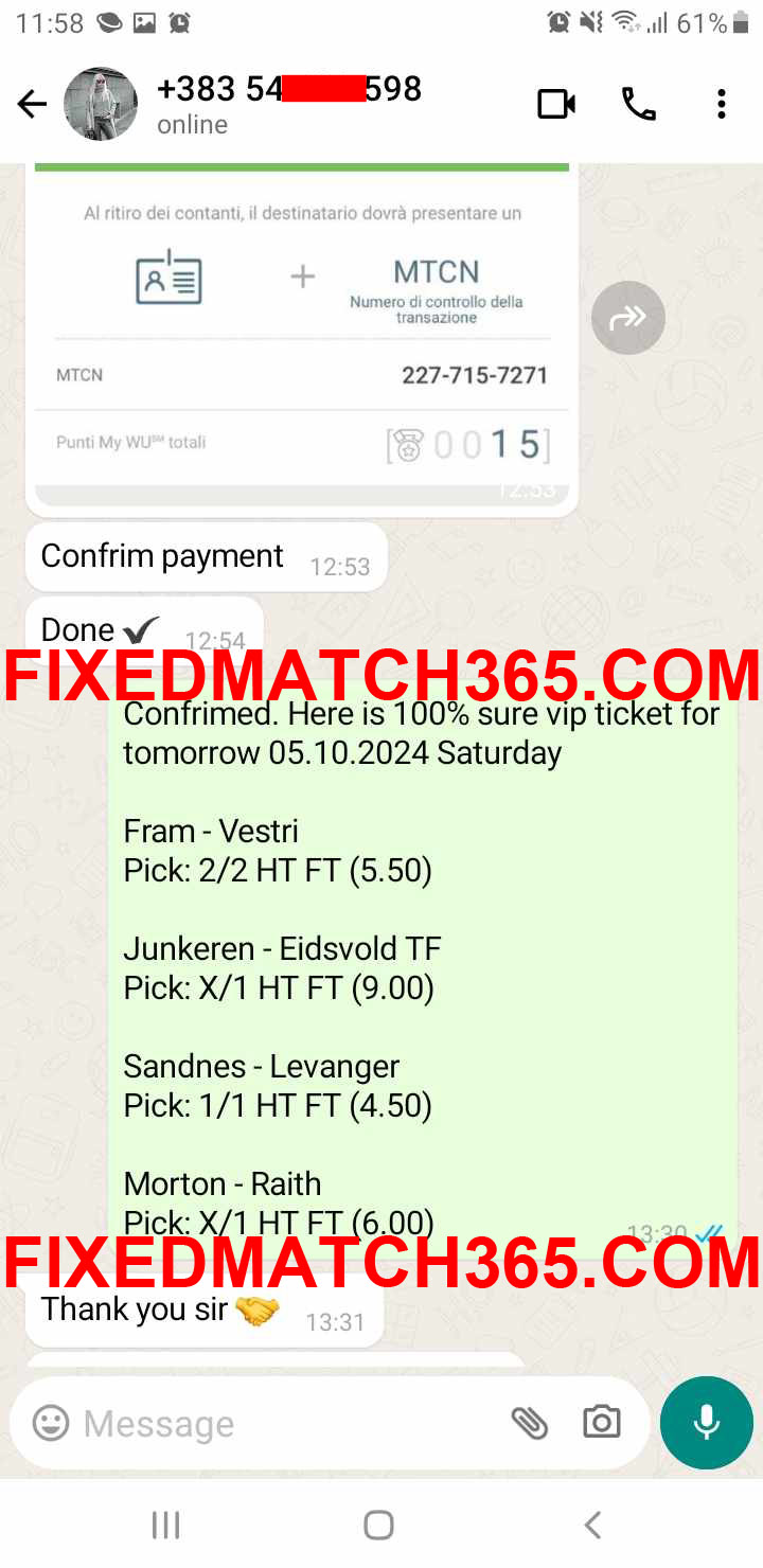 Buy Fixed Matches